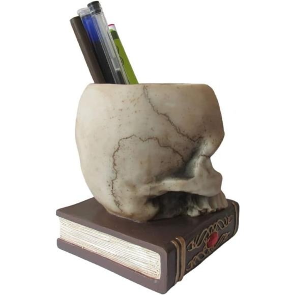 Skull Pen Holder For Your Home and Office Décor for Party Decorations - Picture 4 of 6